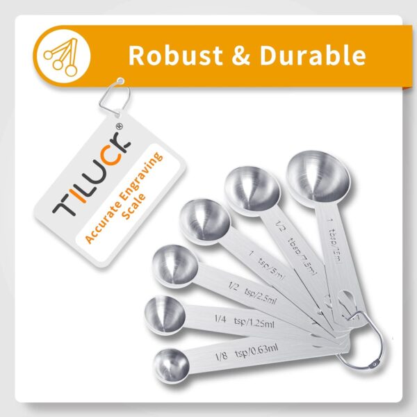 TILUCK Stainless Steel Measuring Cups & Spoons Set, Cups and Spoons,Kitchen Gadgets for Cooking & Baking (10) - Image 5