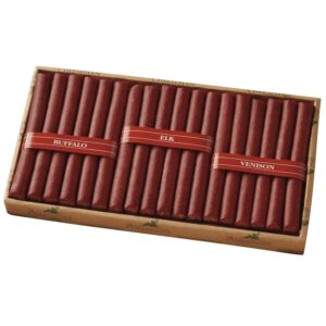 The Wisconsin Cheeseman Wild Game Sticks – Variety Meat Sticks Featuring Buffalo, Elk, and Venison with Pork and Beef Blend – Exotic Meats Gift Packages for Men – Holiday Snack