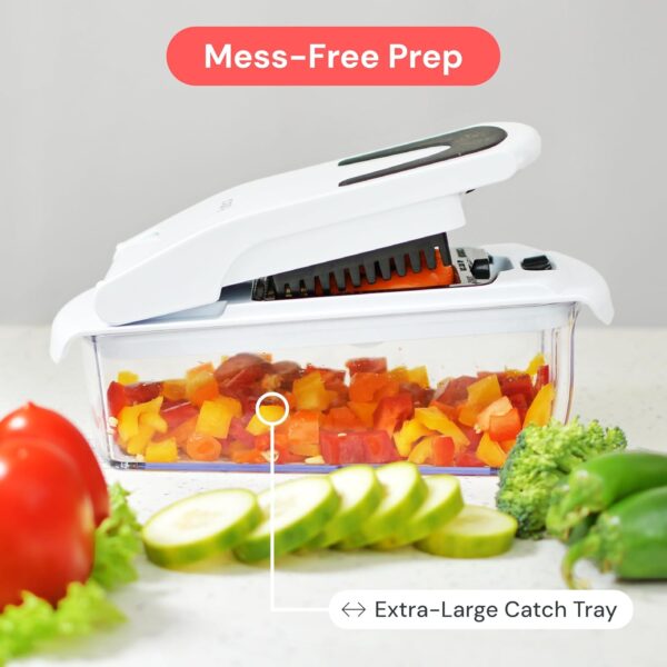 Ourokhome Mandolin Slicer for Kitchen Food, Hand Safe Vegetable Shredder with 6 Mandoline Blades, Veggie Waffle Cutter for Potato, Carrot, Zucchini, Onion, Essential Kitchen Gadgets (6 in 1, Gray) - Image 8
