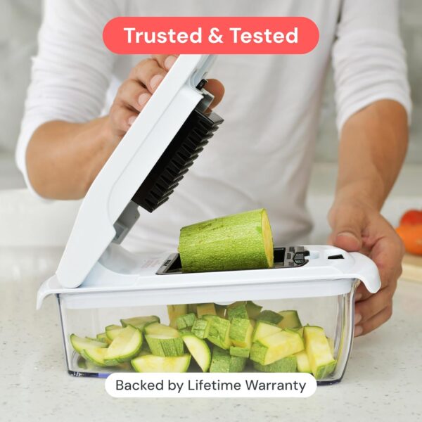 Fullstar The Original Pro Chopper - Vegetable Chopper and Spiralizer, Food Chopper with Container, Fruit Slicer, Kitchen Gadgets & Accessories, Home Essentials (4 in 1, White) - Image 2