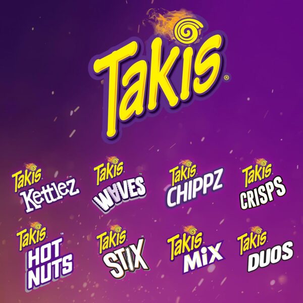 Takis Blue Heat 40 pc / 1 oz Multipack - Intense Hot Chili Pepper Flavored Extreme Spicy Rolled Tortilla Chips - Individual Bags, Perfect for Tailgates, Parties, Lunchboxes or Lunches - Image 5