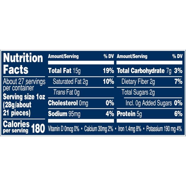 PLANTERS Deluxe Mixed Nuts, Cashews, Almonds, Pecans, Pistachios, Hazelnuts, Roasted with Sea Salt, Party Snacks, Plant-Based Protein Nut Mix, Snacks for Adults, After School Snack Mix, 27oz - Image 2