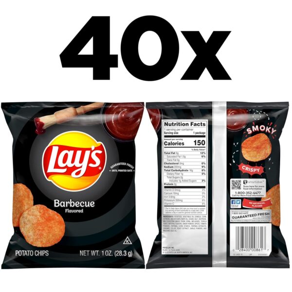 Lay's Barbecue Flavored Potato Chips, 40 Count - Image 3