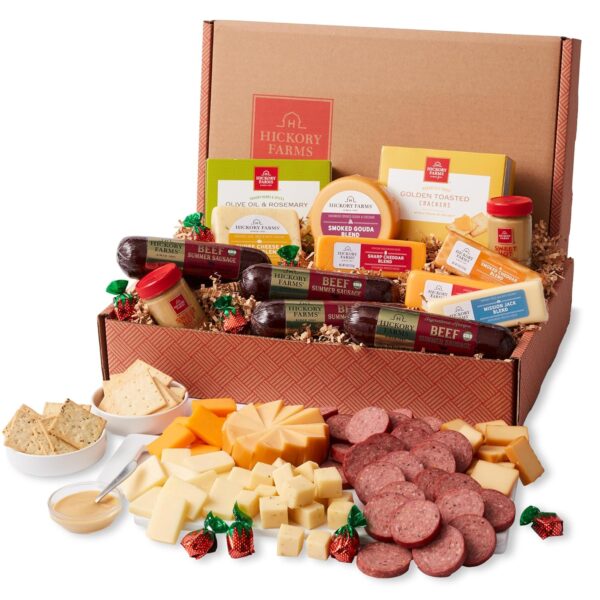 Hickory Farms Signature Beef Meat and Cheese Gift Basket (Extra Large) - Box Set | Charcuterie Board Food | Summer Sausage | Father's Day | Mother's Day | Easter | Christmas | Holiday | Housewarming | Gourmet | Sympathy | Care Package - Image 7