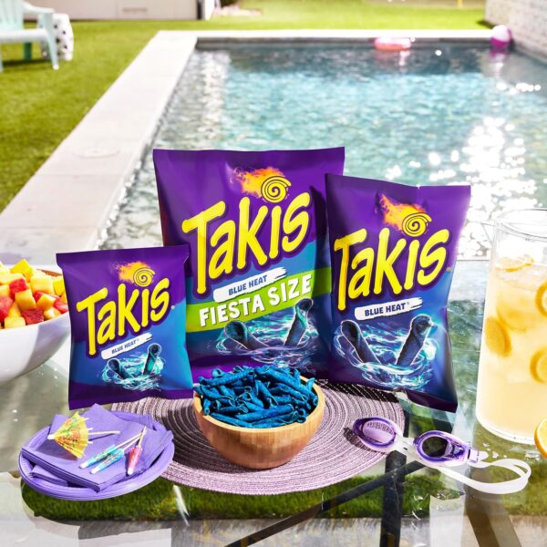 Takis Blue Heat 40 pc / 1 oz Multipack - Intense Hot Chili Pepper Flavored Extreme Spicy Rolled Tortilla Chips - Individual Bags, Perfect for Tailgates, Parties, Lunchboxes or Lunches - Image 8