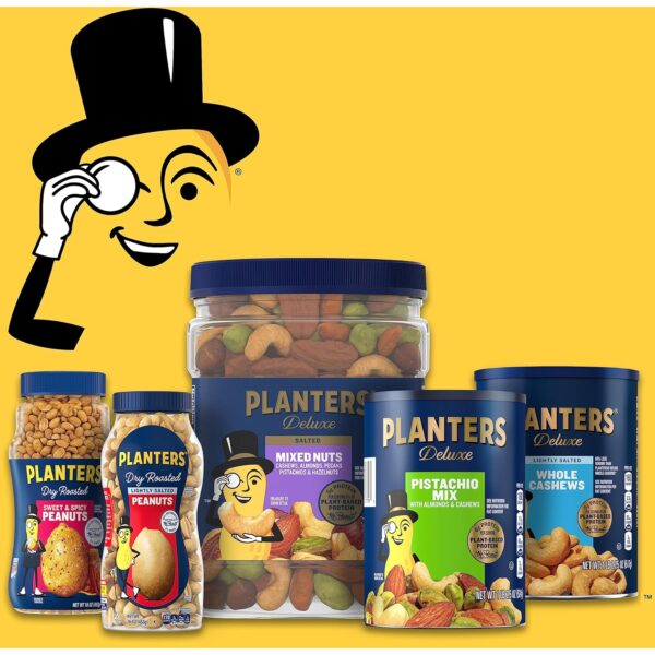 PLANTERS Salted Peanuts Cocktail, Party Snack, Plant-Based Protein, After School Snack, Roasted in Peanut Oil, Salted Nuts, Snacks for Adults, Bulk Nuts, Kosher, 2.19lb Jar - Image 6